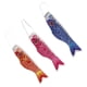 thumbnail image 1 of 3 Piezas De Manga De Viento Japonesa Bandera De Carpa Koi Nobori Pez Vela Rojo Rosa Azul 55cm, 1 of 5