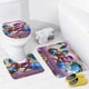 thumbnail image 4 of Producciones de sueños-theme 4-Piece Shower Curtain Set with Rugs, Waterproof Bathroom Decor Set Includes Bath Mat, U-Shaped Rug, Toilet Lid Cover and Curtain with Hooks, 4 of 6