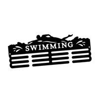 Ioensy - Perchero De Exhibición De Hierro Negro Para Colgar Medallas, Soporte Para Colgar Medallas En La Pared, Marco Para Natación