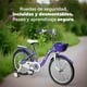 thumbnail image 5 of Bicicleta Niña Infantil De Paseo Purple Owl Rueditas Aro 16, 5 of 6