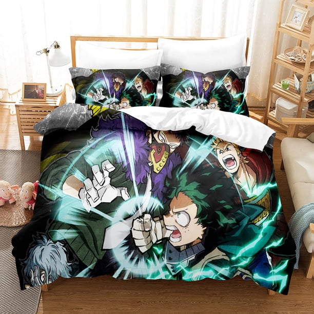 My Hero Academia Bedding Set Cartoon_Anime Duvet Cover For Adults Boys Bed Linens With Pillowcase Fashion Home Textiles Bed Sheets