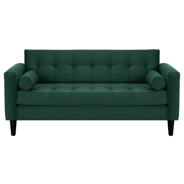 Sofa Retro 3c Felpa 00 Verde Botella
