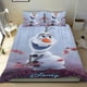 thumbnail image 1 of Olaf Conjunto de sábanas temático, trío de piezas, cómodo y amigable con la piel, diseño único, regalo de decoración para el hogar para familiares, amigos y fans, 90 cm * 190 cm, 1 of 6