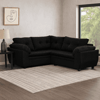 Deco Outlet - Sofá Seccional Liverpool 3.2 Tela Negro