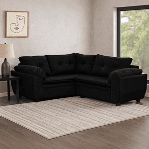 Deco Outlet - Sofá Seccional Liverpool 3.2 Tela Negro