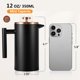 thumbnail image 2 of Prensa francesa Meelio Small de acero inoxidable negro de 350 ml, 2 of 8