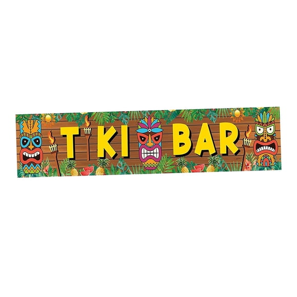 Tiki Bar Banner Fuente De Fiesta Al Aire Libre Para Estantería Sala De Estar