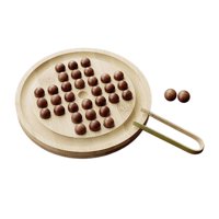 Bothyi - Juego De Mesa Peg Solitaire Con 32 Clavijas Decoración De Oficina Juego De Solitario Para Niños 1 Juego De Madera Grande