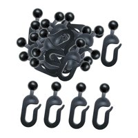 Ioensy - 56 Ganchos Para Cortinas De Cenador, Multiusos, Resistentes Al Óxido, Color Negro.