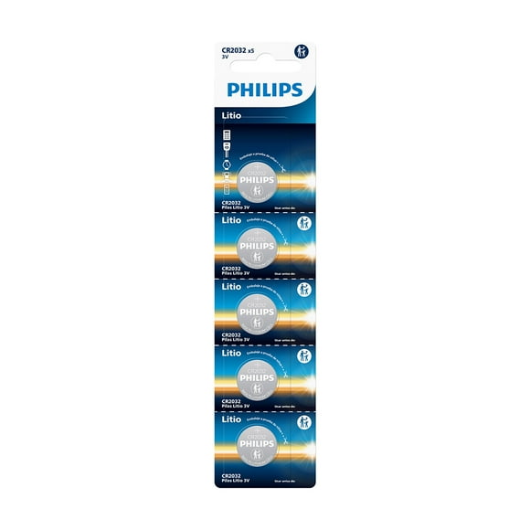BATERIA CR2032 x 5 UNIDADES PHILIPS