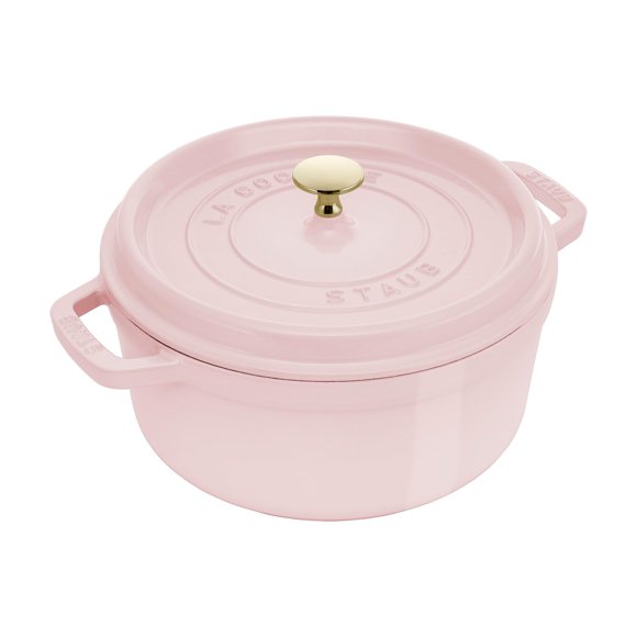 Cocotte STAUB de hierro fundido esmaltado de 4 qt, color rosa peonía