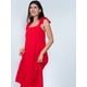 thumbnail image 2 of Jess by Meiko Vestido Largo de Mujer con Tirantes Ajustables y Cuello Fruncido Rojo XL, 2 of 5