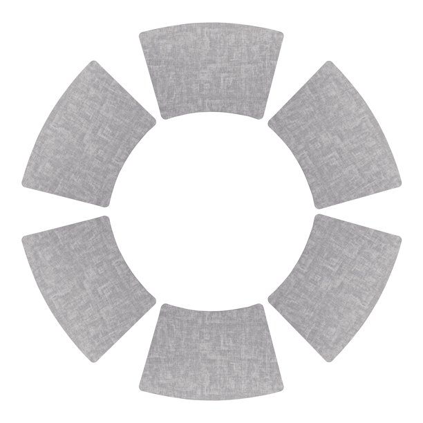 REGALWOVEN Juego de 6 Manteles de Cuero Sintético para Mesa de Comedor, Resistentes al Calor Lavables, Gris Claro 19*12in