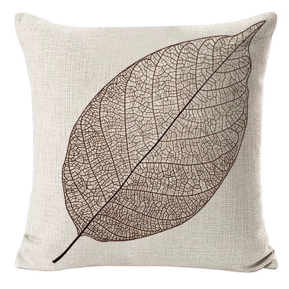 Funda de Cojín Hoja de Arce Otoñal 45x45 Decorativa Botánica