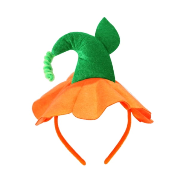 Diadema de calabaza para Halloween, decoración novedosa, aro para el cabello para cumpleaños, regalo, espectáculo en el escenario Doblar la esquina