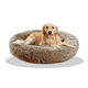 thumbnail image 1 of Cama Antiestrés Felpa para Mascotas Perros Gatos 70cm Marrón Claro, 1 of 3