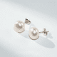 thumbnail image 4 of Aros De Plata 925 Perla Achatada 12 mm, 4 of 6