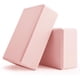 thumbnail image 1 of Bloques de yoga POUYRBA de espuma EVA 23 x 15 x 8 cm, 2 piezas, rosa claro, 1 of 7