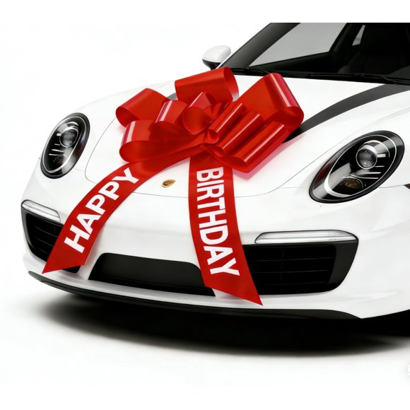 Lazo gigante rojo de 76 cm para coche – GYDbow, regalo de cumpleaños