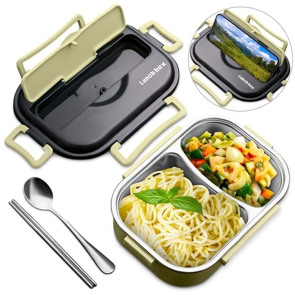Contenedor Para Almuerzo De 23 X 17 X 7 Cm De Acero Inoxidable Tipo Bento