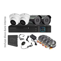 Vipa - Kit 4 Cámaras Seguridad Mixto Hd Con Disco Duro M42Hdd