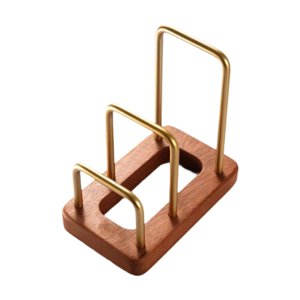 Magideal - Estante De Almacenamiento Para Tablas De Cortar, Soporte Organizador Para Tablas De Cortar, Soporte Para Utensilios De Cocina De Metal Y Madera, Estan 166 Cm X 10 Cm X 24 Cm