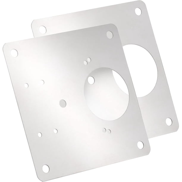 Amerock Pack de 2 Placas de Reparación para Bisagras de Gabinete de Acero con Tornillos
