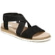 thumbnail image 1 of Sandalias Dr. Scholl's Islander con tiras planas negras de microfibra, 1 of 3