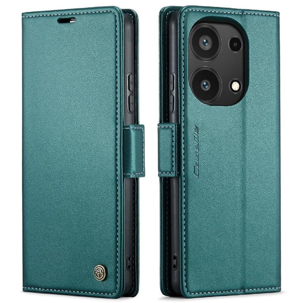 CaseMe tipo cartera Xiaomi Redmi Note 13 4G con cierre magnético, RFID, tarjetero, soporte, carga inalámbrica
