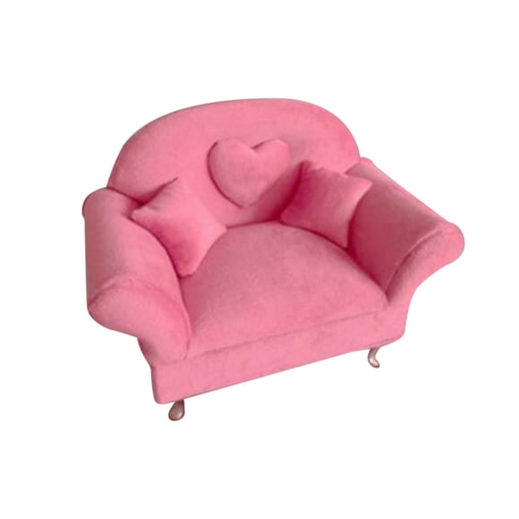 1/6 Casa de Muñecas Sofá Dormitorio Decoración, Adornos para El Salón, Joyero para Niñas Y Mujeres para Muñecas de 12 Pulgadas Fuente de Escena de Vid Sofá individual