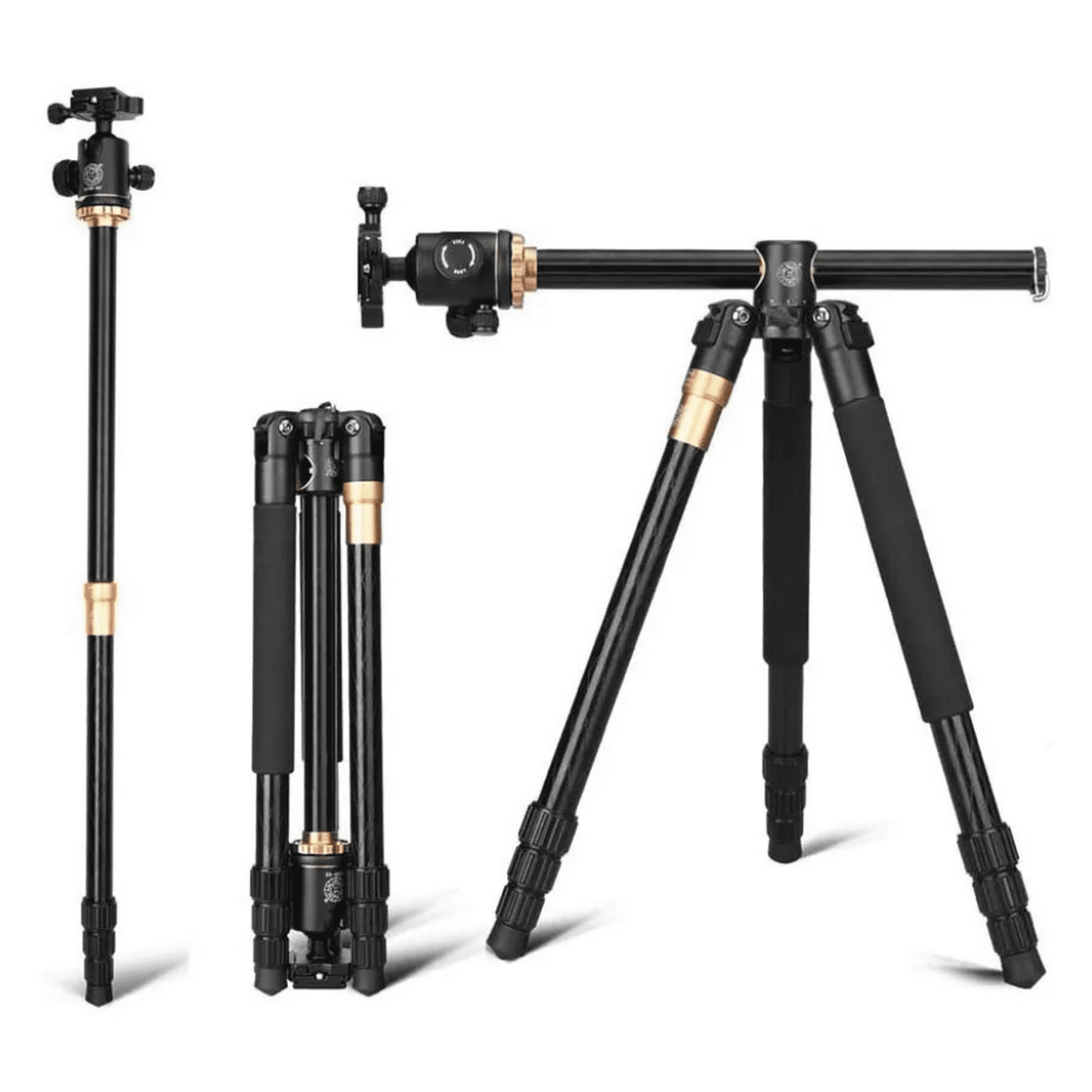 Genérico - Trípode Monópodo Profesional Q999h Barra Horizontal + Bolso