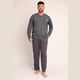 thumbnail image 1 of Pijama algodón liso tela melange abotonado 2612074 - XL, 1 of 2