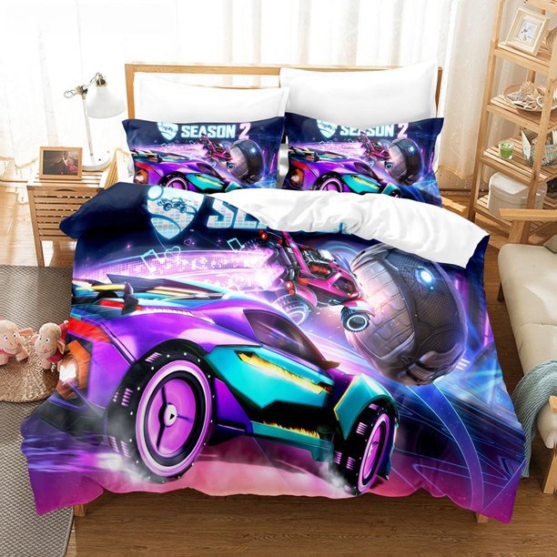 New Rocket League Bedding Set Bedspread Single Twin Full Size Car Rocket League Bed Set Kids Boy Bedroom Duvet Cover Bed Sheets
