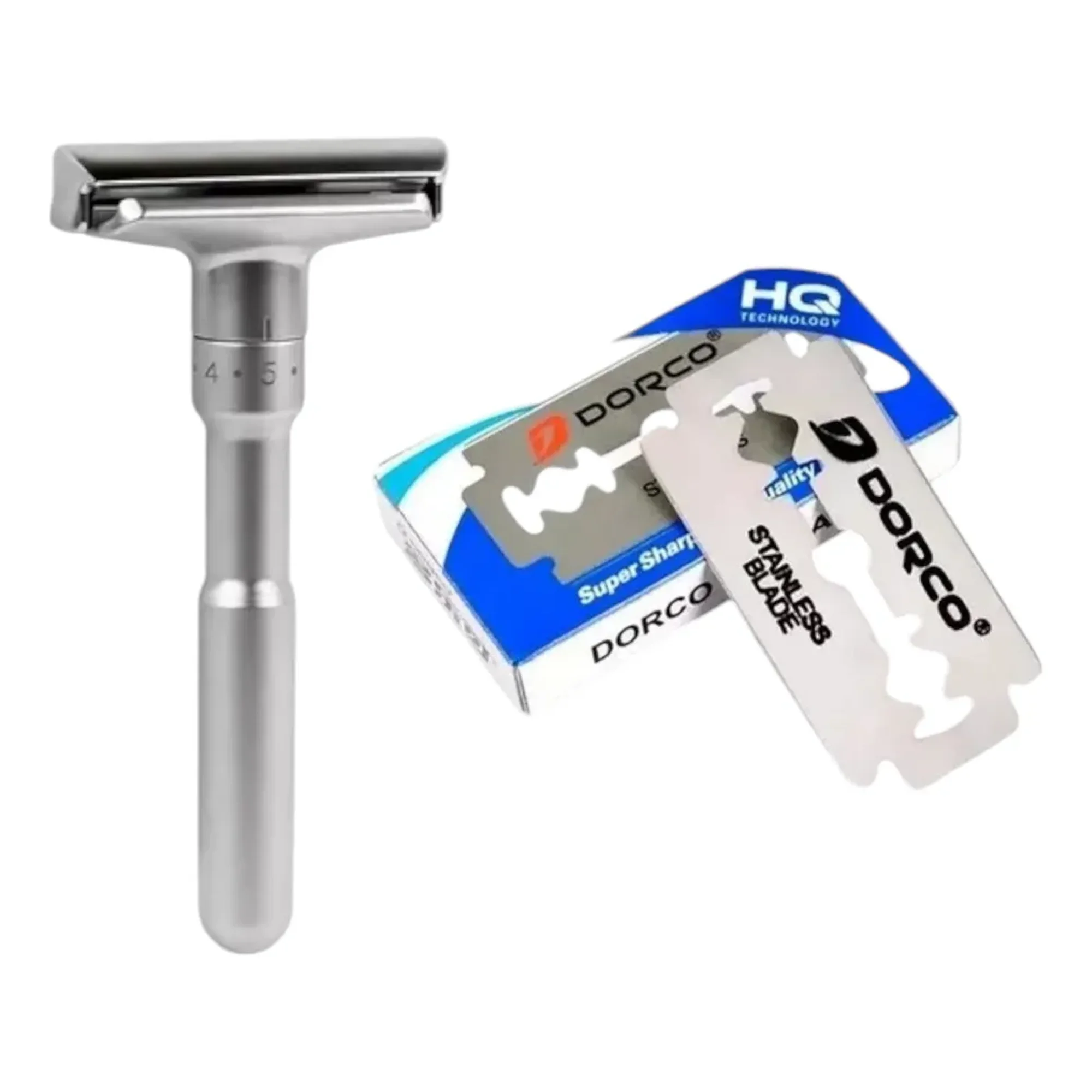 Linastore - Kit Afeitado 10 Repuestos Hojillas Dorco+ Rastrillo Navaja