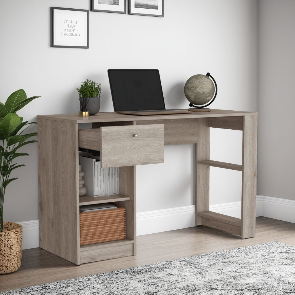 Tuhome - Escritorio 1 Cajon Home Ceniza 75,6x120,2x47,3 Cm