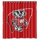 thumbnail image 1 of Cortina de ducha de los Wisconsin Badgers, juego de cortinas de baño con ganchos, tamaño 60 x 72 pulgadas, 1 of 3