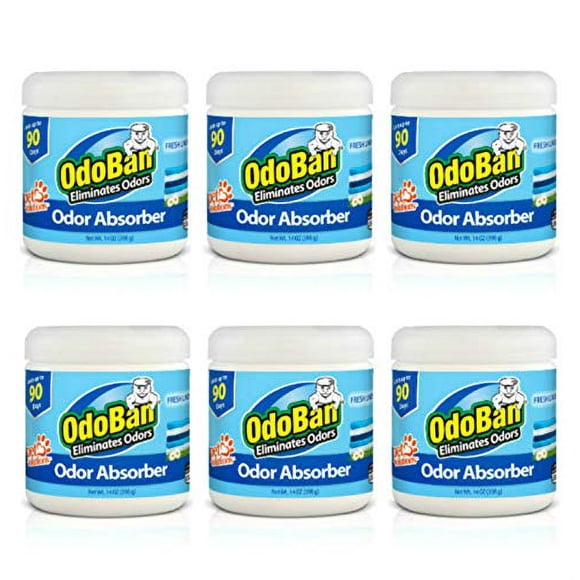 Absorbente de olores sólidos Odoban Fresh Linen Scent, 400 ml, paquete de 6