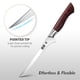 thumbnail image 3 of Cuchillo para filetear HOSHANHO de acero inoxidable con alto contenido de carbono de 18 cm, 3 of 7
