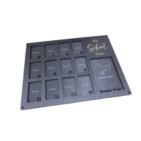 Bothyi - Marco De Fotos Escolar De Madera Para 13 Fotos, Ideal Para El Hogar, El Dormitorio Y La Sala De Estar, Color Negro.