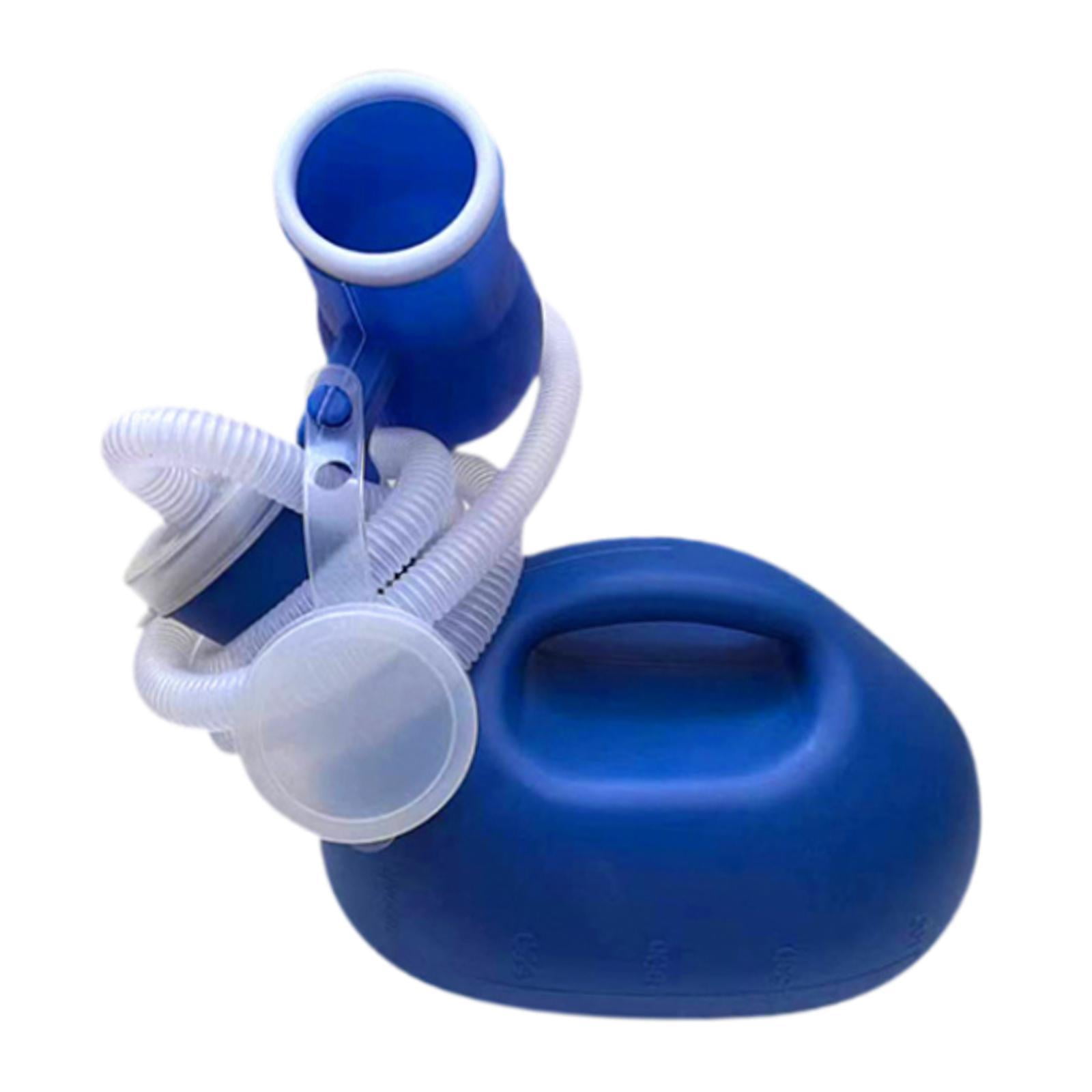 Ioensy - Botella De Orina Masculina Reutilizable Con Asa De Tapa Orinal Para Hombres Para Conducir Al Aire Libre Coche Azul