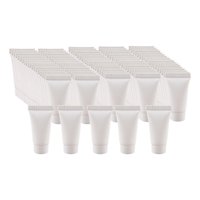 Magideal - 100 Piezas De Tubos Blandos Vacíos. Botella .5Ml Reutilizable Recargable Con Tapas Recipiente De Plástico Para Crema De Maquillaje Cosmético Gel De - Blanco