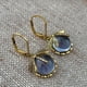thumbnail image 1 of 2pcs/pair Vintage Dragonfly Earrings with Moonstone and Brass Glass Cabochon - Perfect Gift for Women and Men, 1 of 5