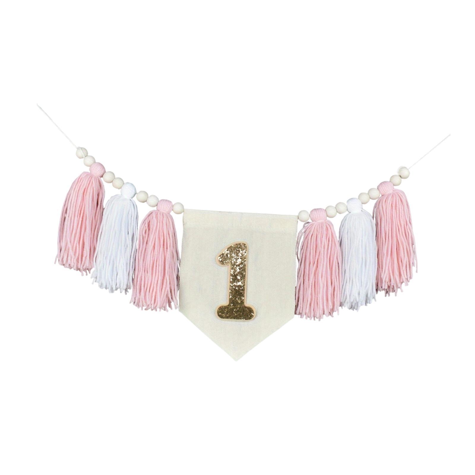 Magideal - Banner De Trona Para Primer Cumpleaños, Decoración De Pared, Accesorios De Cumpleaños Para Niña, Celebración Navideña, Fondo Fotográfico, Decoraciones Estilo B