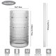 thumbnail image 2 of Juego de vasos Dingerjar estilo hobnail de 480 ml (16 oz) con pajillas, 12 piezas, 2 of 8