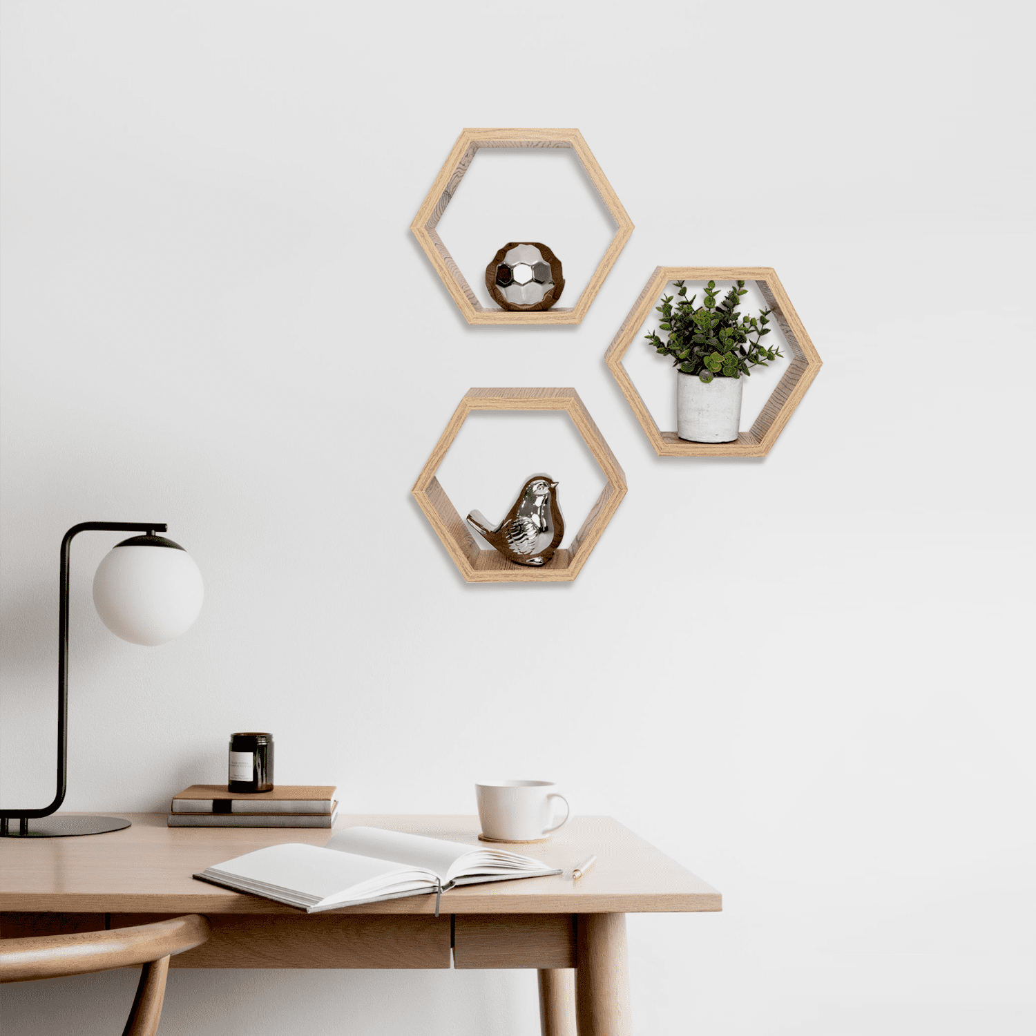 Tuhome - Set De 3 Repisas Flotantes Hades Para Pared – Decoración Y Almacenamiento Moderno