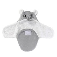 Magideal - Manta Envolvente Para Bebé Recién Nacido, Manta Infantil Para Bebé, Lavado A Máquina, Bonito Regalo Para Niño, Albornoz Con Capucha Para Bebé, Manta , Gris 70Cm