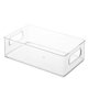 thumbnail image 1 of Pequeños contenedores de plástico para baño con asas para organizar el armario, el tocador o el estante del armario, organizador de accesorios para pastillas transparentes., 1 of 8