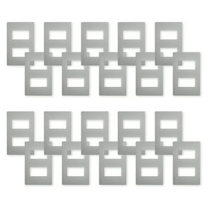 Want - Pack 20 Placas Doble Con Soporte Metálico - Gris