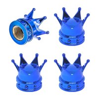 Magideal - 4 Uds. Tapas De Válvula De Neumático, Tapa De Válvula De Aire De Neumático, Cubierta De Tapa De Válvula De Coche A Prueba De Polvo Para Motocicleta, N Azul