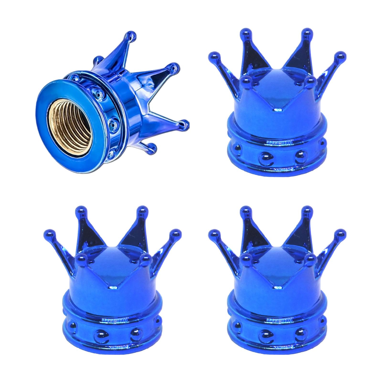 Magideal - 4 Uds. Tapas De Válvula De Neumático, Tapa De Válvula De Aire De Neumático, Cubierta De Tapa De Válvula De Coche A Prueba De Polvo Para Motocicleta, N Azul